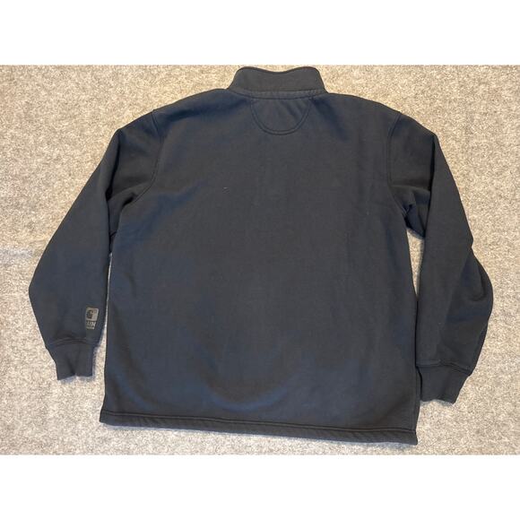 Carhartt Pullover Mens XL Rain Defender Quarter Zip Sweatshirt Workwear Blue - Picture 3 of 6